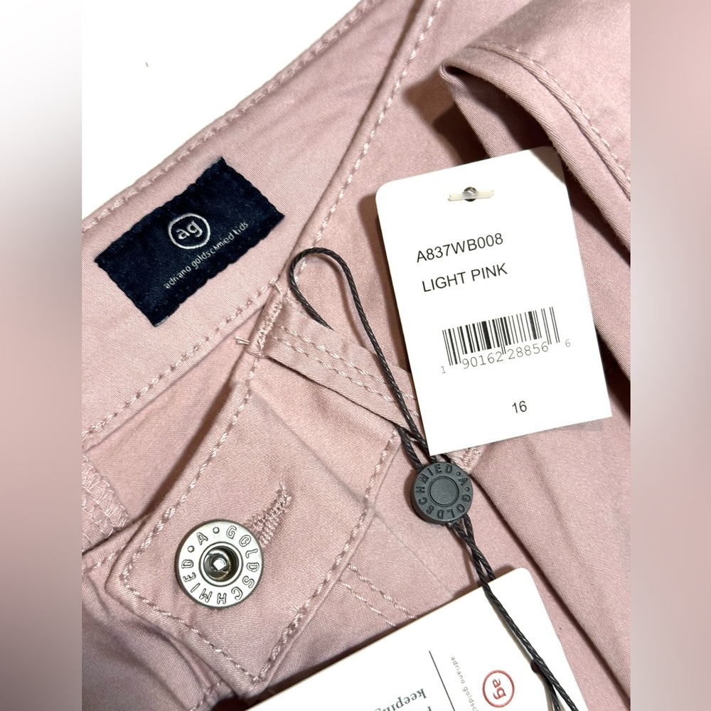 AG Adriano Goldschmied Twiggy Luxe Girls Jeans Size 16 Pink Super Skinny - Picture 4 of 8